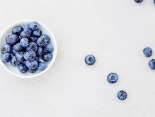 small pot of blueberries